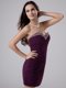 Chiffon Sweetheart Sleeveless Zipper Beading and Ruching Prom Dress in Dark Purple
