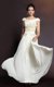 Simple White Chiffon Side Zipper Bateau Cap Sleeves Floor Length Dress for Prom Beading