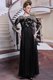 Exceptional Black Clasp Handle Prom Party Dress Appliques and Sequins 3 4 Length Sleeve Asymmetrical