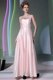 Fancy Baby Pink Scoop Zipper Beading Prom Dress Sleeveless
