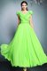 Unique Floor Length Empire Short Sleeves Prom Party Dress Backless