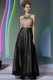 Dynamic Halter Top Sleeveless Prom Gown Floor Length Beading Black Chiffon