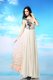White Side Zipper Scoop Appliques and Ruching and Pattern Evening Dress Chiffon Sleeveless