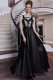 Fancy Sleeveless Embroidery Criss Cross Prom Dresses