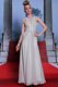 Scoop Sleeveless Side Zipper Floor Length Beading and Appliques and Ruching Prom Dress