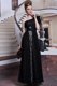 Enchanting Sequins One Shoulder Sleeveless Side Zipper Dress for Prom Black Lace