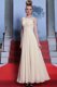 Gorgeous Scoop White Chiffon Side Zipper Prom Party Dress Sleeveless Floor Length Beading and Appliques