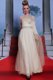 Artistic One Shoulder Tulle 3 4 Length Sleeve Floor Length Prom Dress and Beading and Appliques