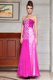 Edgy Column/Sheath Evening Dress Fuchsia Sweetheart Chiffon Sleeveless Ankle Length Side Zipper