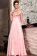 Vintage Appliques Prom Evening Gown Baby Pink Zipper Sleeveless Floor Length