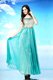 Scoop Sleeveless Chiffon Floor Length Side Zipper Prom Dresses in Turquoise with Pleated