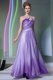 Luxurious One Shoulder Lavender Side Zipper Dress for Prom Beading and Ruching Sleeveless Floor Length Luxurious One Shoulder Lavender Side Zipper Dress for Prom Beading and Ruching Sleeveless Floor Length