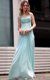 Amazing Floor Length Column/Sheath Sleeveless Light Blue Evening Dress Zipper