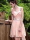 Graceful One Shoulder Pink Sleeveless Beading Floor Length Prom Gown