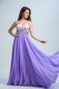One Shoulder With Train Backless Prom Party Dress Lavender for Prom with Beading Brush Train
