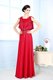 New Style Red Scoop Neckline Beading Prom Party Dress Sleeveless Side Zipper