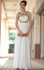 Hot Selling White Sleeveless Chiffon Side Zipper Prom Dress for Prom and Party