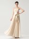 Latest Champagne Strapless Neckline Sashes ribbons and Ruching Sleeveless Zipper