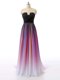 Superior Multi-color Homecoming Dress Chiffon Sweep Train Sleeveless Ruching