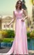 Chiffon V-neck Sleeveless Zipper Beading Prom Evening Gown in Pink