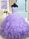 Decent Floor Length Ball Gowns Sleeveless Lavender Sweet 16 Dresses Lace Up