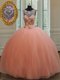 Stylish Scoop Sleeveless Lace Up Floor Length Beading and Sequins 15 Quinceanera Dress