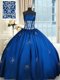 Hot Selling Royal Blue Sweetheart Neckline Beading Sweet 16 Quinceanera Dress Sleeveless Lace Up