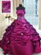 Lace Up Quinceanera Dress Purple for Military Ball and Sweet 16 and Quinceanera with Beading and Sequins Brush Train