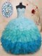 Multi-color Sleeveless Beading and Ruffles Quinceanera Gowns