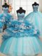 Glamorous Sleeveless Beading and Ruffles Lace Up Sweet 16 Quinceanera Dress
