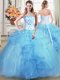 Sleeveless Beading and Appliques and Ruffles Lace Up Sweet 16 Quinceanera Dress