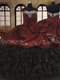 Red And Black Ball Gowns Organza and Taffeta Sweetheart Sleeveless Beading and Embroidery and Ruffled Layers Floor Length Lace Up Sweet 16 Quinceanera Dress
