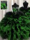 Clearance Multi-color Ball Gown Prom Dress Military Ball and Sweet 16 and Quinceanera and For with Beading and Ruffles Sweetheart Sleeveless Lace Up