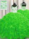 Traditional Floor Length Lace Up Sweet 16 Dresses for Military Ball and Sweet 16 and Quinceanera with Beading and Ruffles
