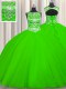 Comfortable Ball Gowns Tulle Scoop Sleeveless Beading Floor Length Lace Up 15th Birthday Dress