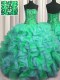 Modest Visible Boning Beaded Bodice Floor Length Ball Gowns Sleeveless Multi-color 15 Quinceanera Dress Lace Up