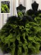 Sleeveless Floor Length Beading and Ruffles Lace Up Quinceanera Dress with Multi-color