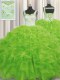 Pretty Yellow Green Lace Up Sweet 16 Quinceanera Dress Beading and Ruffles Sleeveless Floor Length