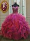 Stylish Multi-color Sleeveless Beading and Ruffles Floor Length Sweet 16 Quinceanera Dress