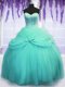 Smart Sleeveless Lace Up Floor Length Beading and Sequins and Bowknot Quinceanera Dress