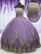 Modern Tulle Sleeveless Floor Length Quince Ball Gowns and Appliques