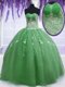 Fabulous Green Sweetheart Zipper Beading Ball Gown Prom Dress Sleeveless