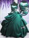 Glorious Turquoise Sleeveless Appliques and Pick Ups Floor Length Sweet 16 Quinceanera Dress