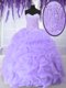 Lavender Sweet 16 Quinceanera Dress Military Ball and Sweet 16 and Quinceanera and For with Beading and Ruffles Sweetheart Sleeveless Lace Up
