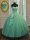 Great Floor Length Green Ball Gown Prom Dress Sweetheart Sleeveless Lace Up