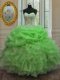 Wonderful Lace Up Vestidos de Quinceanera Beading and Ruffles and Pick Ups Sleeveless Floor Length
