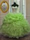 Organza Sleeveless Floor Length Quinceanera Dresses and Beading and Pick Ups