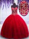 Red Sweetheart Neckline Beading Quinceanera Dresses Sleeveless Lace Up Red Sweetheart Neckline Beading Quinceanera Dresses Sleeveless Lace Up