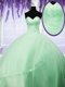 Charming Ball Gowns Tulle Sweetheart Sleeveless Appliques Floor Length Lace Up 15th Birthday Dress