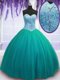 Top Selling Sleeveless Beading Lace Up Ball Gown Prom Dress